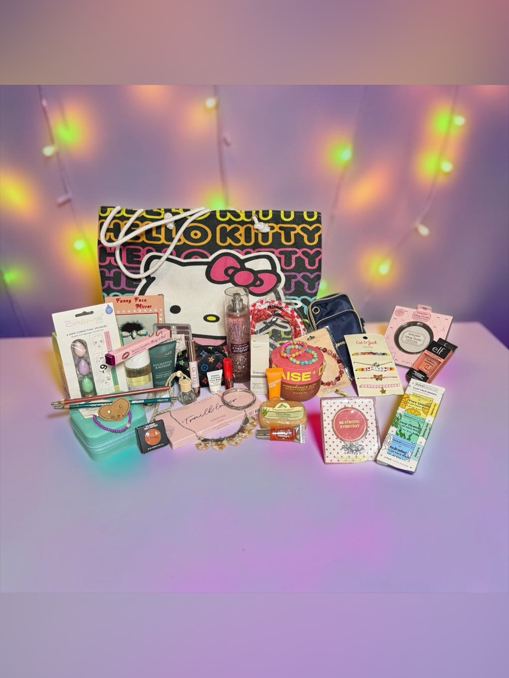 💜🧡WANDER BEAUTY,MAC,DAISE,BBW,& MORE 43-PC Beauty Bundle w/Hello Kitty Tote/NIP